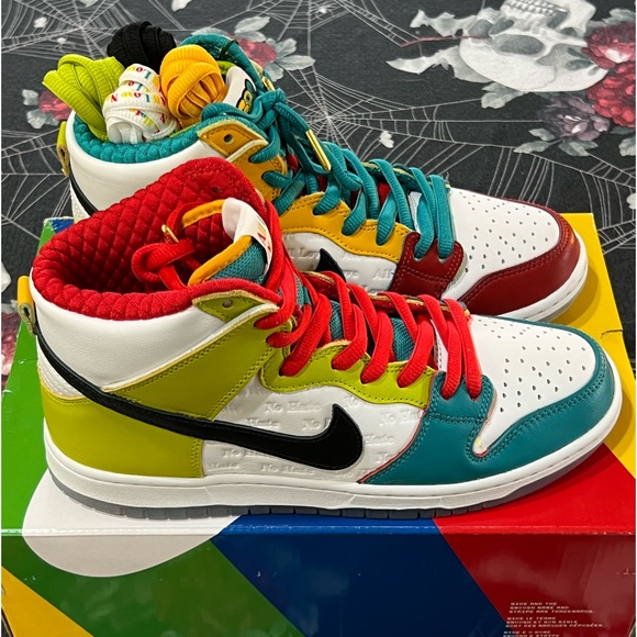 DS 2022 NIKE x FROSKATE SB DUNK HIGH PRO QS ALL LOVE EDITION SNEAKERS MENS 8.5 - Picture 2 of 11